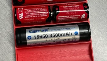 18650, 16650, Батарейный отсек CR123a 1