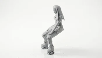 Фигурка фигуристки-дерби на роликах, женская, для 3D-печати 4