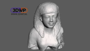 3D сканирование египетского гипсового бюста