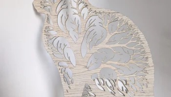 Декор на стену — Кошка с узором