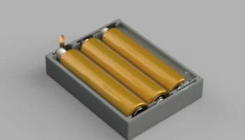 Простая корзина для батареек 3xAAA 1