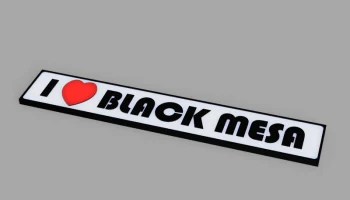 Магнитная табличка I Love Black Mesa