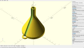 Параметрическая вентилируемая воронка (ремикс OpenSCAD) 2