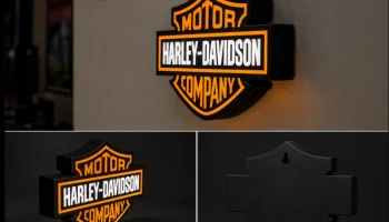 Светодиодный короб Harley Davidson | Многоцветная 3D-печ...
