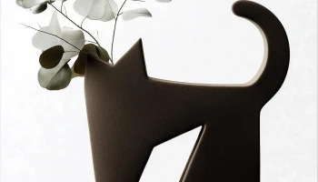 Ваза с кошачьим силуэтом