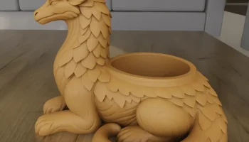 Контейнер для цветов Fantasy Dragon 3D Модель для печати ... 0