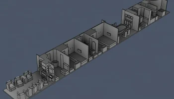 Интерьер для Bachmann PRR Business Car в масштабе HO 1