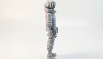 Фигурка технической девушки женского персонажа для 3D-пе... 3