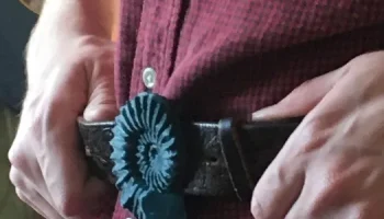 Аммонитовая пряжка для ремня