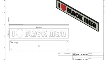 Магнитная табличка I Love Black Mesa 2