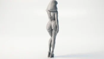 Фигурка девушки в бикини, женская коллекционная 3D-печать 3