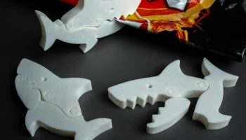 Зажим для сумки Shark (с замком, печать на месте) 2