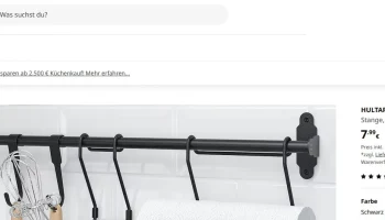 Замок-крючок для кухонной перекладины IKEA Hultarp 4