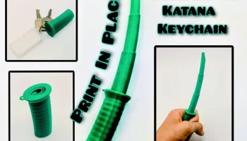 Складной брелок Katana (Печать на месте)