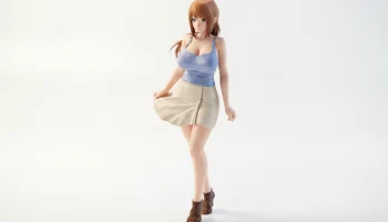 Фигурка девушки аниме, персонаж манги, 3D-печать