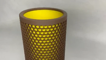 Двухцветная сотовая ваза 4