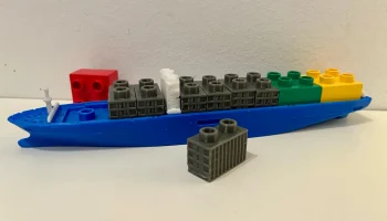 Контейнеровоз Lego Duplo (стабильно плавающий и без опор!... 8