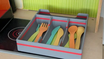 Детская игрушечная кухонная коробка для столовых приборо...