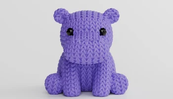 Фигурка вязанного бегемотика 0
