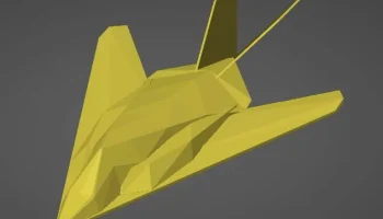F117 Низкополигональная модель