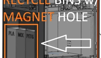 Контейнеры для вторсырья для Prusa Core One/+ с магнитным...