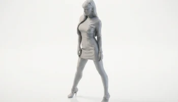Платье Девушка Фигурка Женская Фигура 3D для печати 1