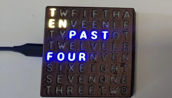 Word clock 8x8 - многоязычный (EN, DE, ES) - полностью н... 1