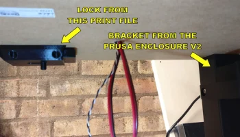 Черный замок блока питания для корпуса принтера Prusa V2 4