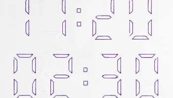 Трафарет семисегментных цифровых часов 2
