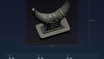 Подставка для рога для питья Viking - STL-файл для 3D-пе... 3