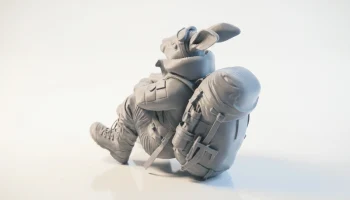 Фигурка космонавта "Походный кролик" для 3D-печати 4
