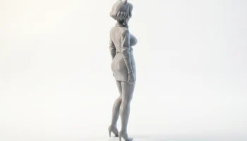 Аниме-фигурка девушки с кошачьими ушками, 3D-печать 3