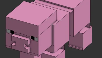 MineCraft Articulate Pig 1
