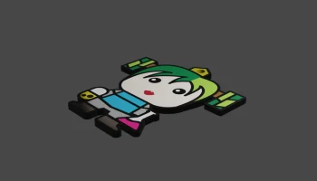 2D Химия Девушка Бамбу