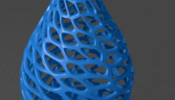 Элегантная решетчатая ваза, распечатанная на 3D-принтере... 3