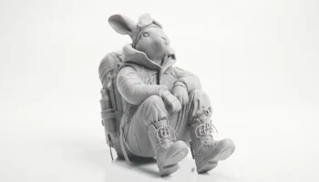 Фигурка космонавта "Походный кролик" для 3D-печати 2
