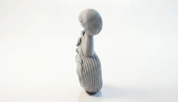 Волна Девушка Текущая Скульптура Женская Фигура 3D-печати 4