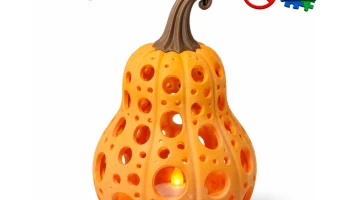 VORONOI BUTTERNUT PUMPKIN TEALIGHT / ДЕКОР НА ХЭЛЛОУИН /... 7