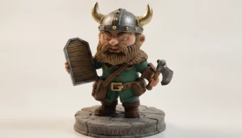 Фигурка Rune Stone Viking Messenger для 3D-печати Фигурка Rune Stone Viking Messenger для 3D-печати