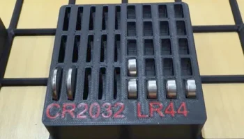 Держатель для батареек Gridfinity - 2x2 CR2032, LR44 (мн...