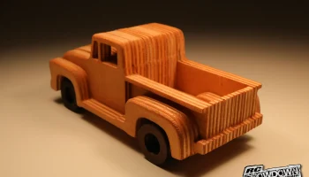 Упрощенная модель Ford F100 1954 года с ЧПУ (с салоном) 3