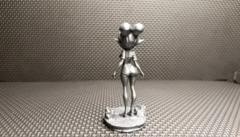 Миниатюра милой девушки-эльфа - фэнтезийная фигурка STL 2