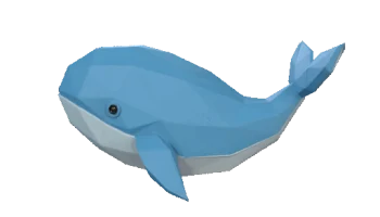 Низкополигональный кит 1