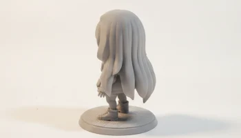 Аниме-фигурка девушки-киберпанка для 3D-печати 2