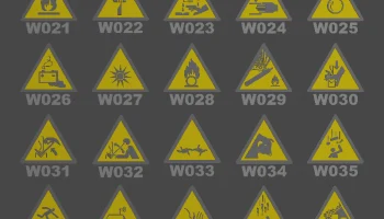 Коллекция предупреждающих знаков ISO 7010 (полная) / Warn... 1