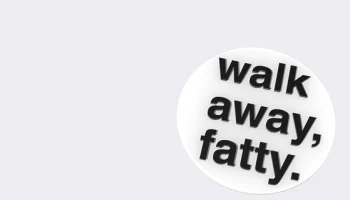 Магнит на холодильник Walk Away Fatty