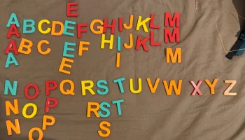 Магнитный алфавит A-Z (50 мм) - обучающие буквы в стиле М...