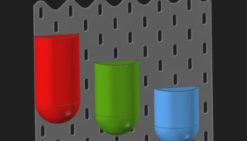 3 универсальных кронштейна для перфорированных панелей 1