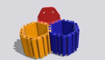 Контейнеры HexInterLock с чашкой для настенной подвески (... 4