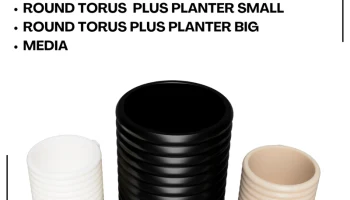 Круглая ваза/кашпо Torus Plus 4